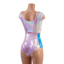 2PC Suspender Romper & Lace Up Top Set - Coquetry Clothing