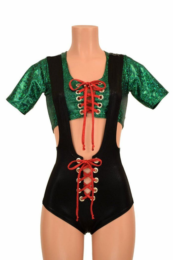 2PC Suspender Romper Set - Coquetry Clothing