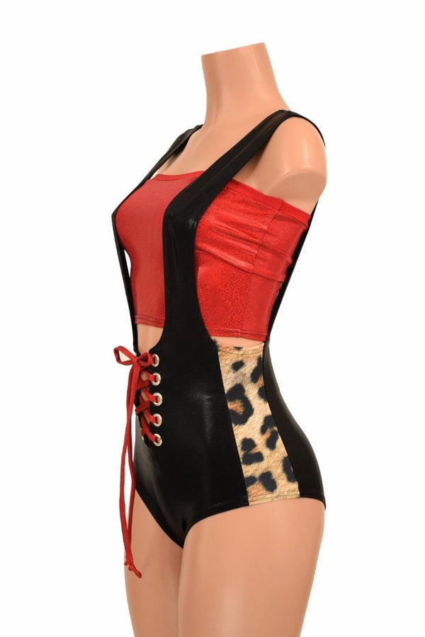 2PC Suspender Romper Set - 3