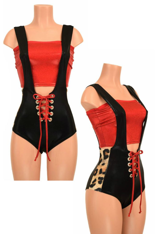 2PC Suspender Romper Set - 1