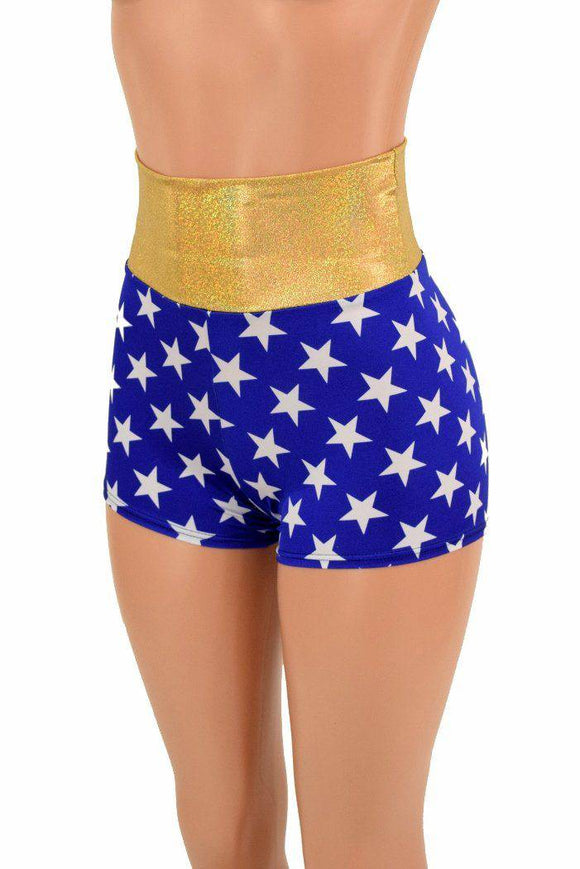 2XL Ready to Ship High Waist Super Hero Shorts - Coquetry Clothing