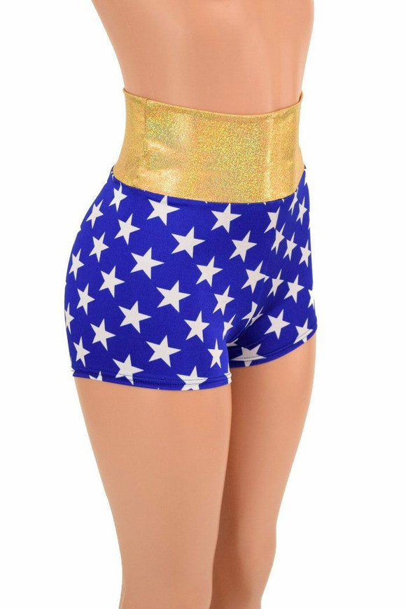 2XL Ready to Ship High Waist Super Hero Shorts - Coquetry Clothing