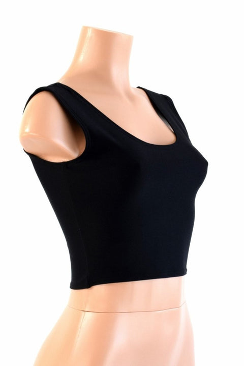 Black Soft Knit Crop Top - Coquetry Clothing