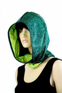 Green & Lime Holographic Infinity Festival Hood - 4