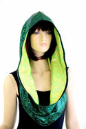 Green & Lime Holographic Infinity Festival Hood - 1
