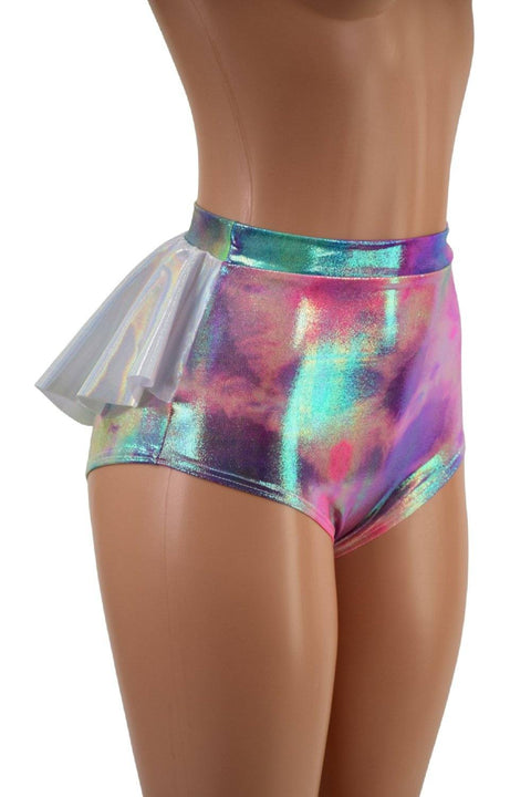 Cotton Candy Siren Shorts with Flashbulb Ruffle Rump - Coquetry Clothing