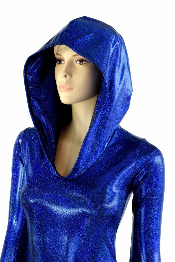 Blue Sparkly Hooded Catsuit - 7