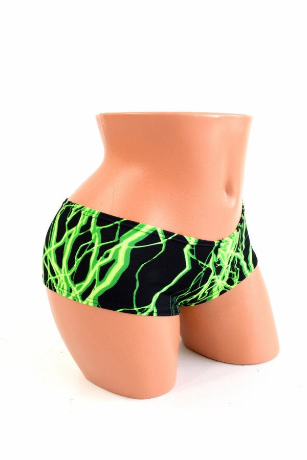 Green Lightning Cheeky Shorts - 4