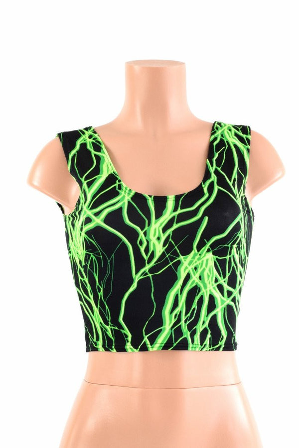 Green Lightning Crop Tank - 3