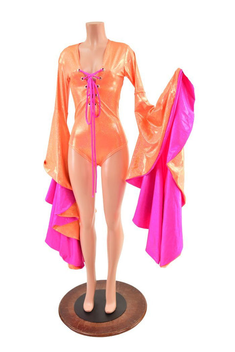 Neon Orange & Pink Sorceress Romper - Coquetry Clothing