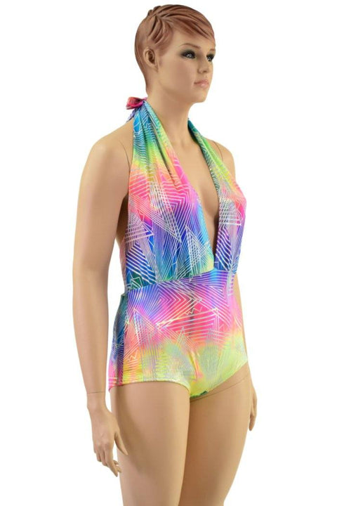 Spectrum Holographic Josie Romper - Coquetry Clothing