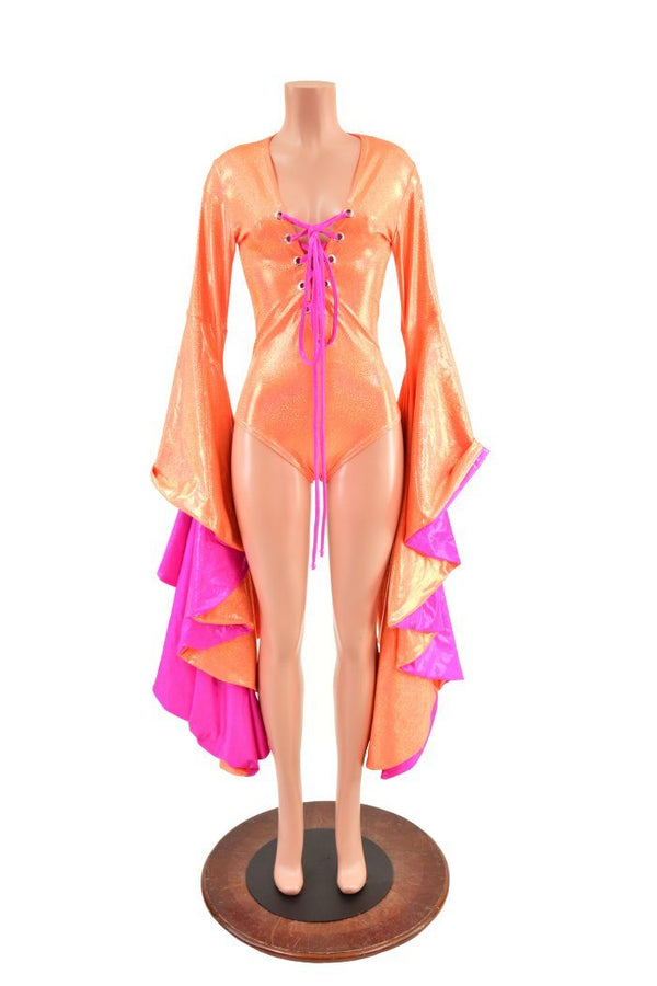Neon Orange & Pink Sorceress Romper - 3
