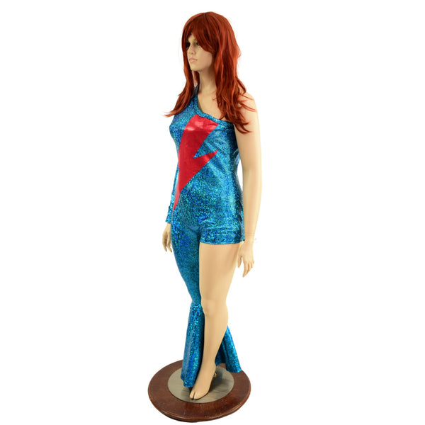 Bowie Inspired Turquoise Catsuit with Bolt - 3