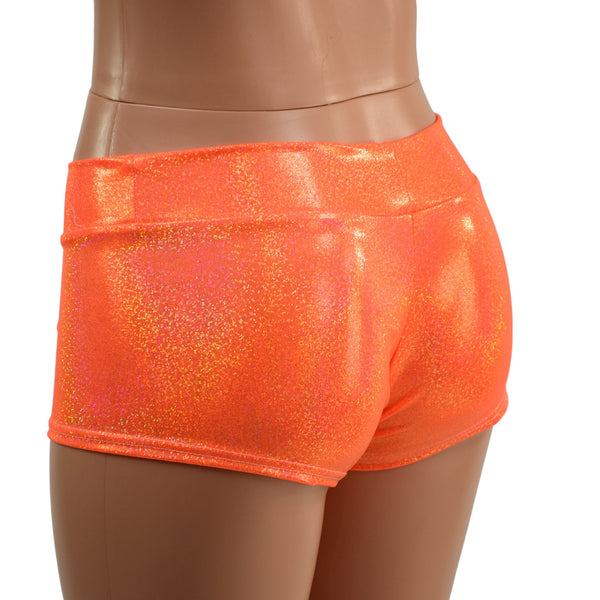 Mens Lowrise Aruba Shorts in Orange Sparkly Jewel - 2