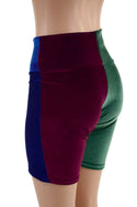 Color Blocked Velvet Bike Shorts -Four Colors - 5