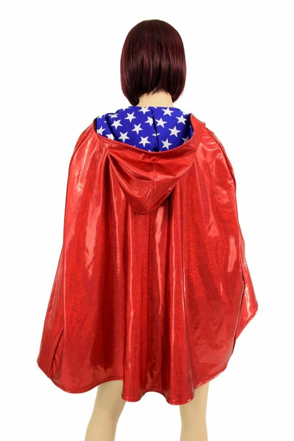 35" Reversible Hooded Cape - Coquetry Clothing