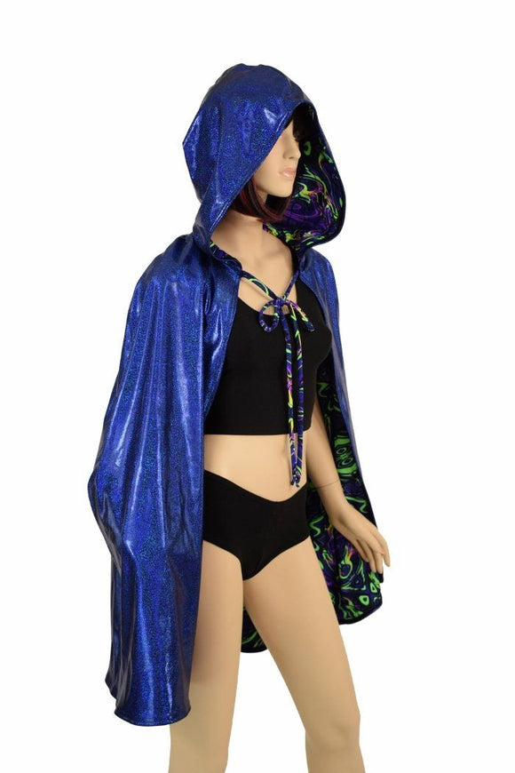 35" Reversible Hooded Cape - Coquetry Clothing