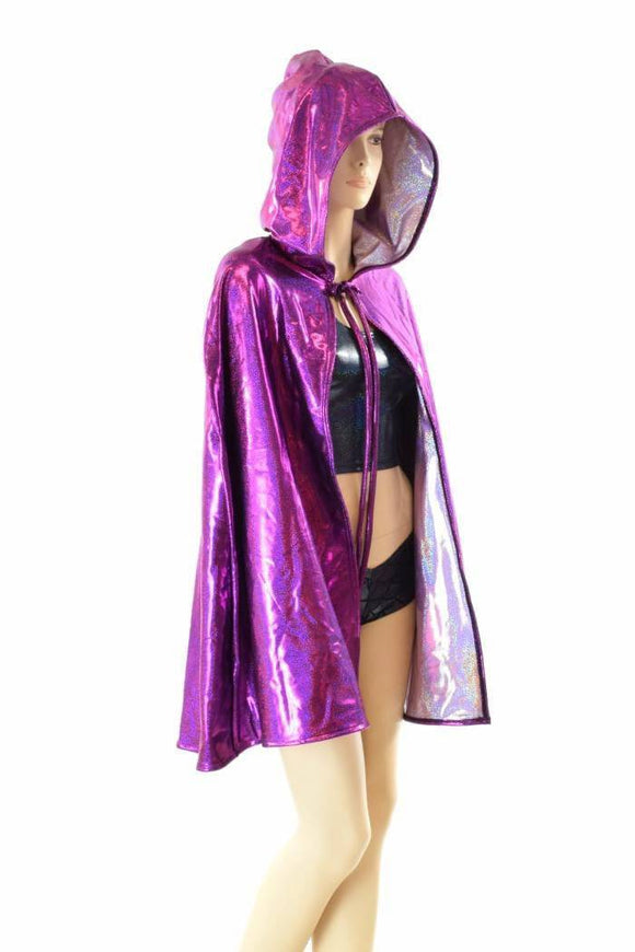 35" Reversible Hooded Cape - Coquetry Clothing