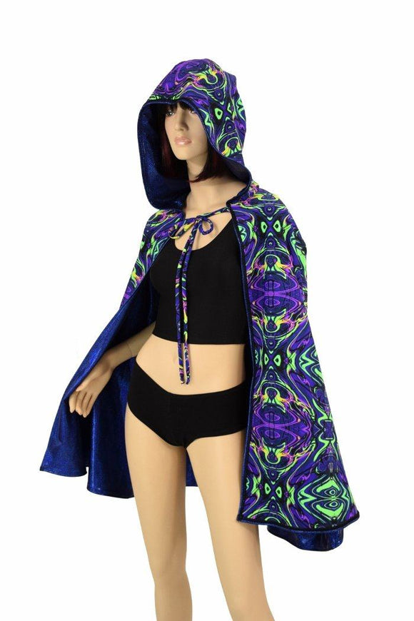 35" Reversible Hooded Cape - Coquetry Clothing