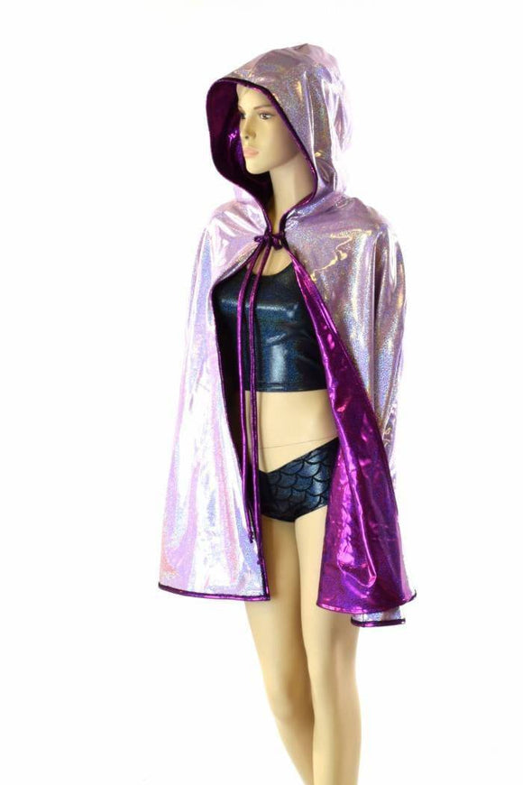 35" Reversible Hooded Cape - Coquetry Clothing