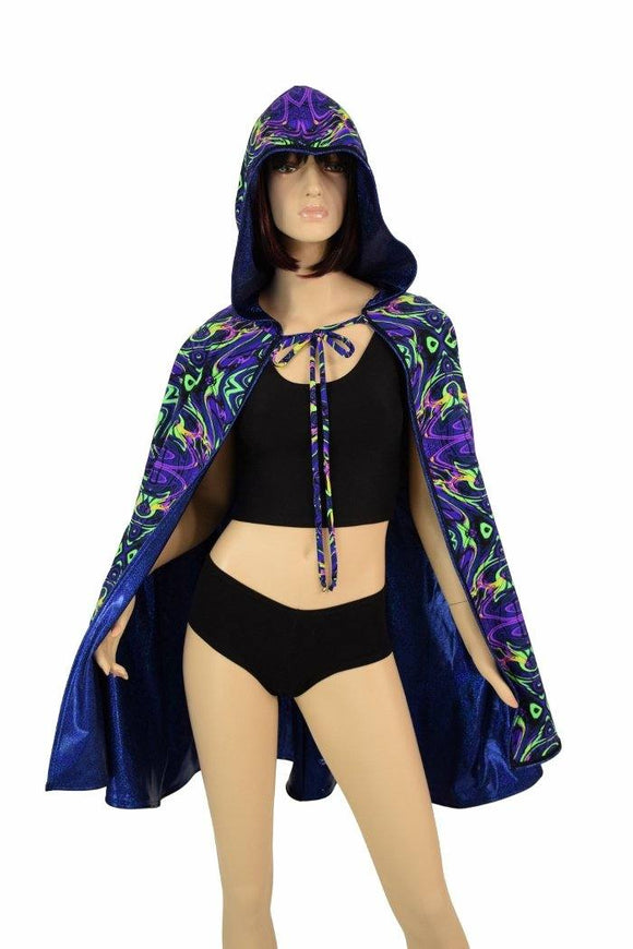 35" Reversible Hooded Cape - Coquetry Clothing