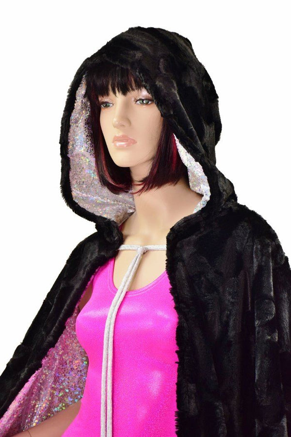 35" Short Hooded Minky Cape - 5