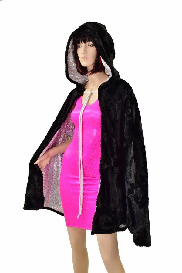 35" Short Hooded Minky Cape - 6
