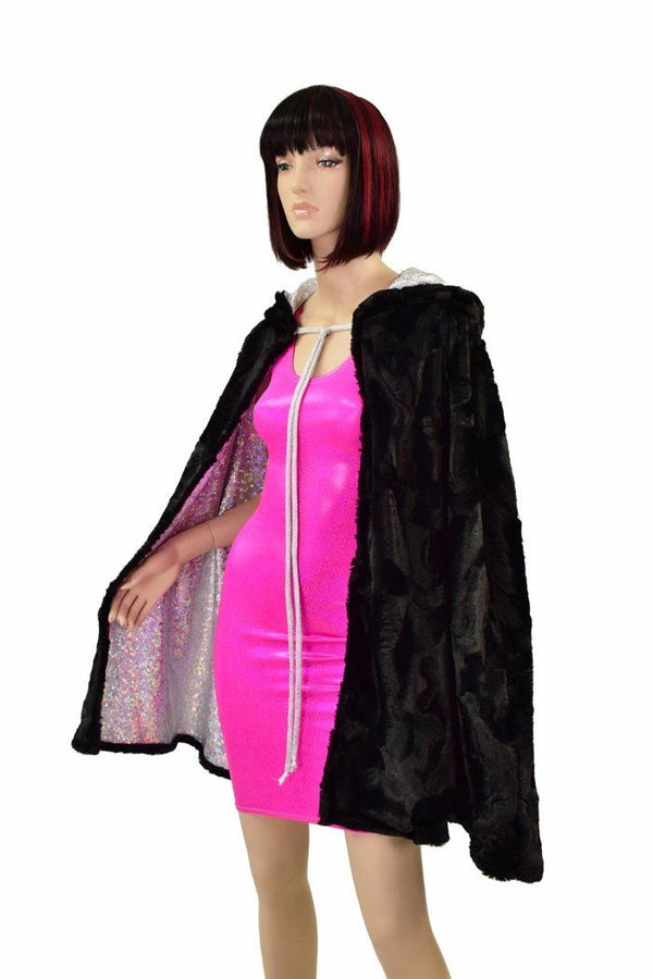 35" Short Hooded Minky Cape - 7