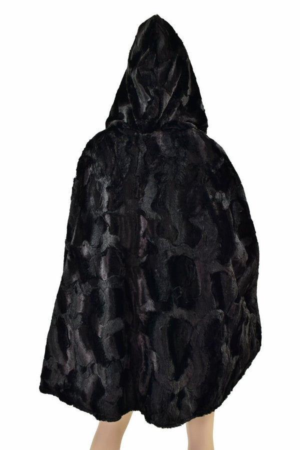 35" Short Hooded Minky Cape - 9