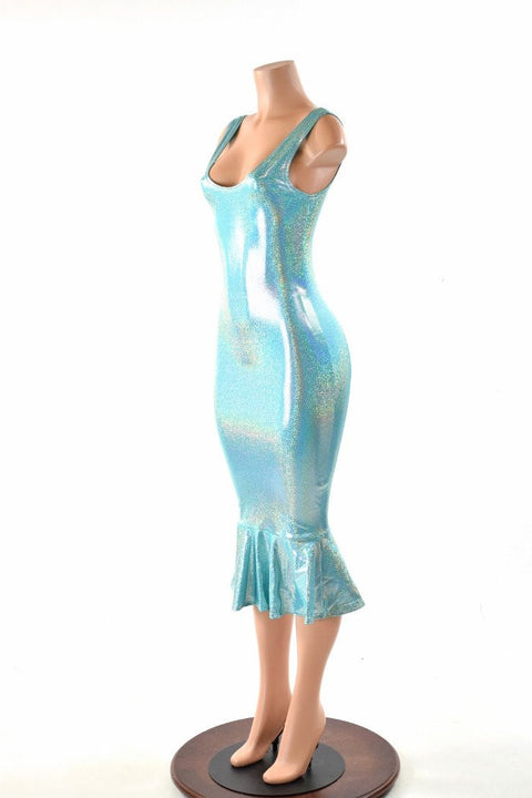 Seafoam Holographic Wiggle Dress - Coquetry Clothing