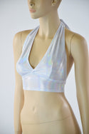Darted Tie Back Halter in Flashbulb - 3
