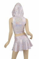 3PC Baby Pink Scale Skirt Set - Coquetry Clothing