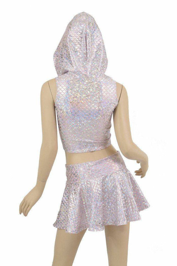 3PC Baby Pink Scale Skirt Set - Coquetry Clothing
