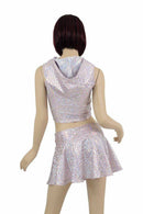 3PC Baby Pink Scale Skirt Set - Coquetry Clothing