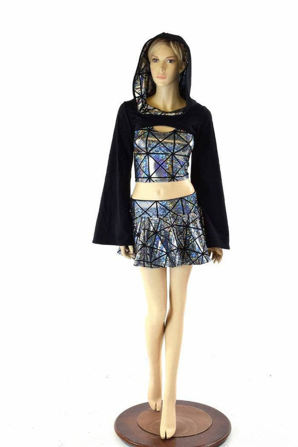 3PC Black & Silver Bolero Set - Coquetry Clothing