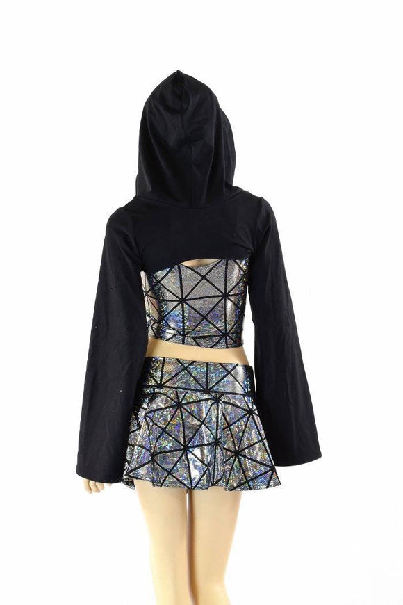 3PC Black & Silver Bolero Set - Coquetry Clothing