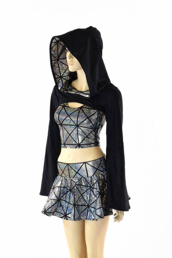 3PC Black & Silver Bolero Set - Coquetry Clothing