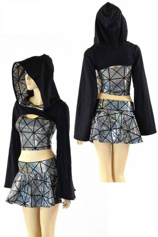 3PC Black & Silver Bolero Set - 1