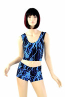 3PC Blue Lightning Hoodie Set - Coquetry Clothing