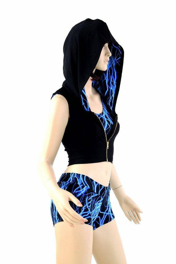 3PC Blue Lightning Hoodie Set - Coquetry Clothing