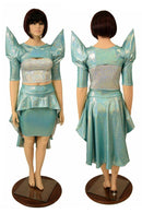 3PC Bolero, Crop Top, and Peplum Skirt Set - Coquetry Clothing