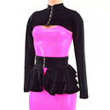 3PC Bolero, Double Ruffle Open Front Snap Skirt, and Tank Dress Set - 4