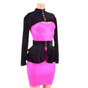 3PC Bolero, Double Ruffle Open Front Snap Skirt, and Tank Dress Set - 5