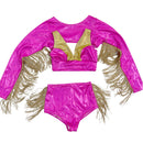 3PC Bolero Fringe Set with Siren Shorts and Starlette Bralette - Coquetry Clothing