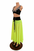 3PC Bralette & Lace Up Front Skirt Set - Coquetry Clothing