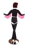 3PC Chaps, Siren Shorts, & Fringed Wrap and Tie Top Set - 3