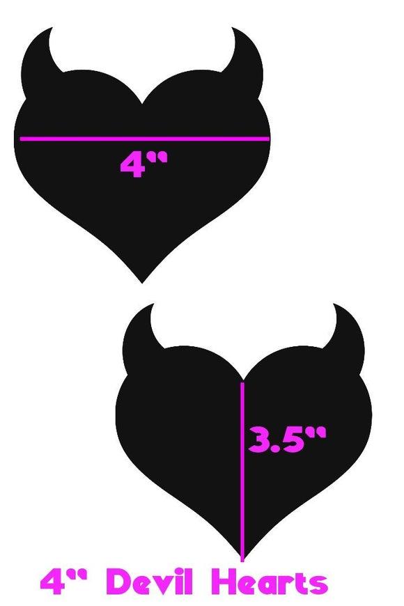 3PC Devil Heart Pasties - Coquetry Clothing
