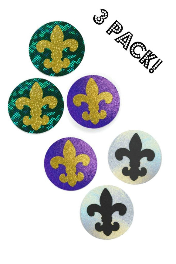 3PC Fleur De Lis Pasties - Coquetry Clothing