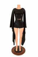 3PC Kimono Bolero, Crop & Shorts Set - Coquetry Clothing