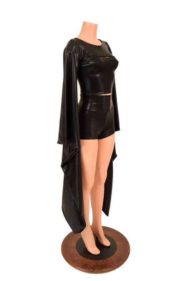 3PC Kimono Bolero, Crop & Shorts Set - 3